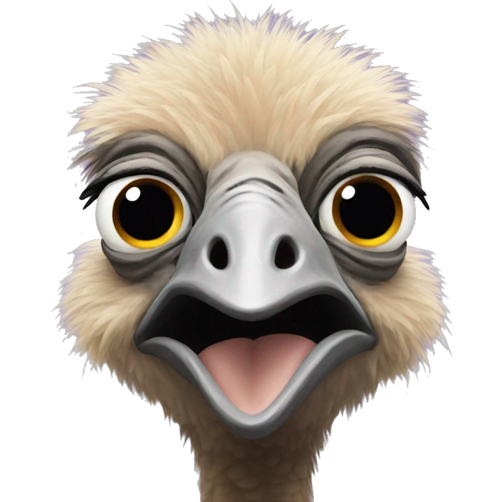 Drunk ostrich emoji