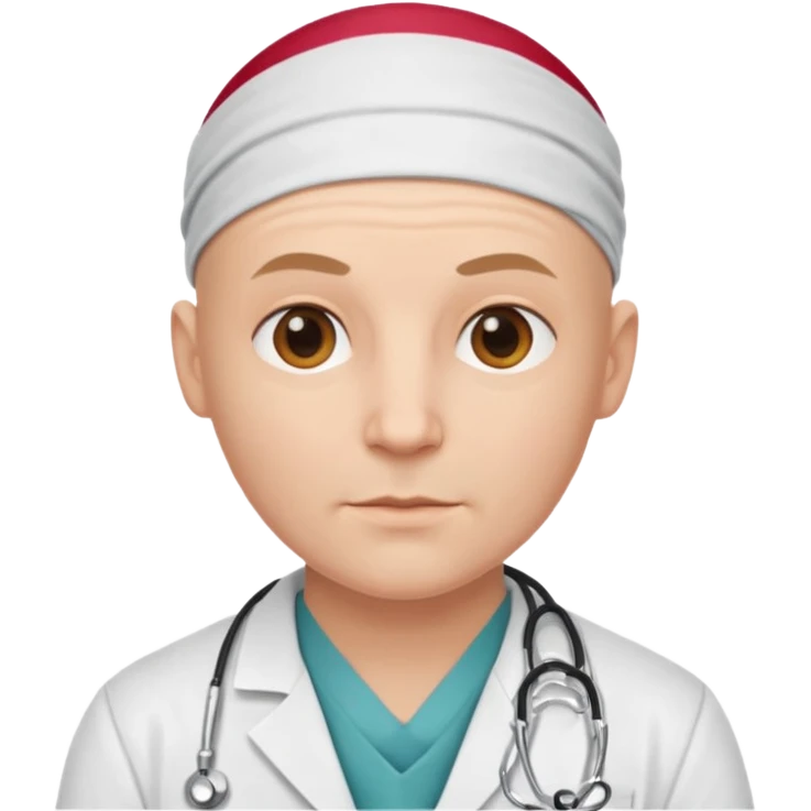 bald doctor with bandanna emoji