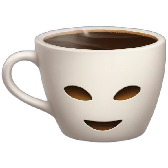 A malefic cup of coffee emoji