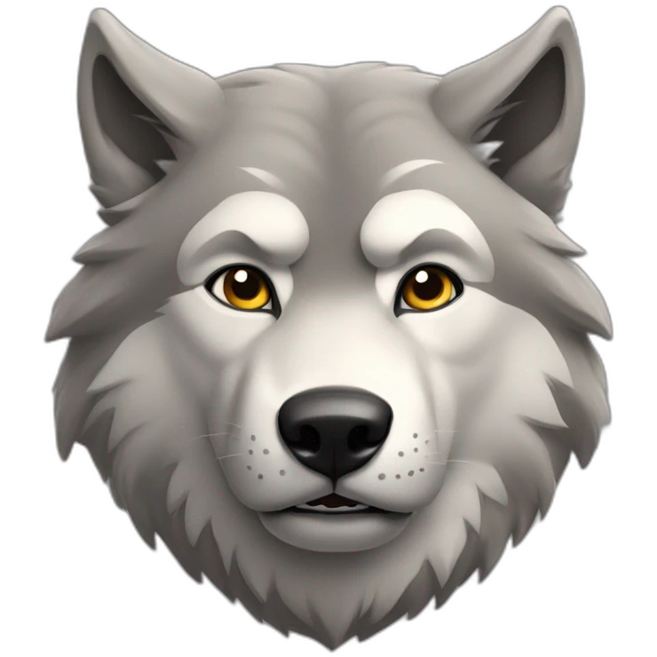 Loup musclé emoji