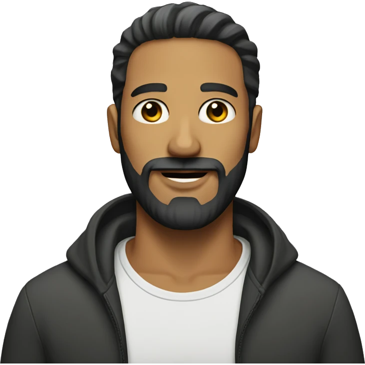 male portrait with beard emoji
