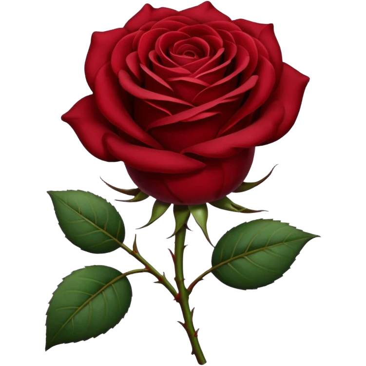 dark red rose emoji