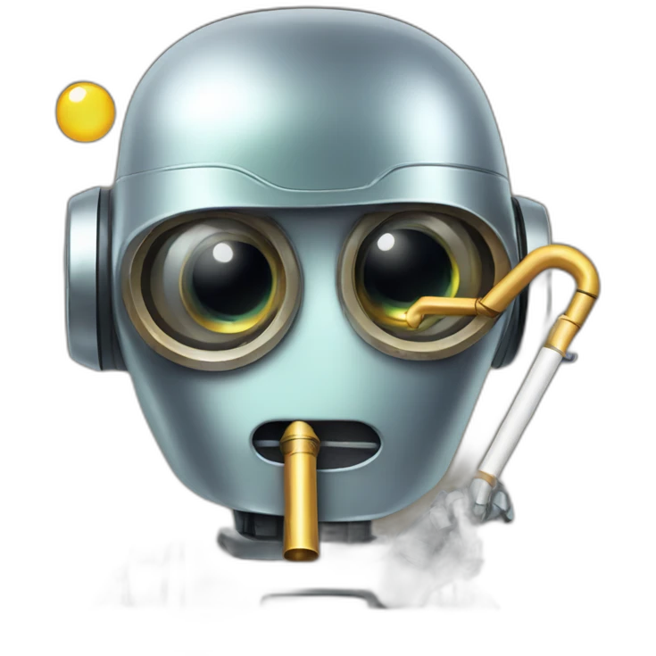 robot with party flute emoji