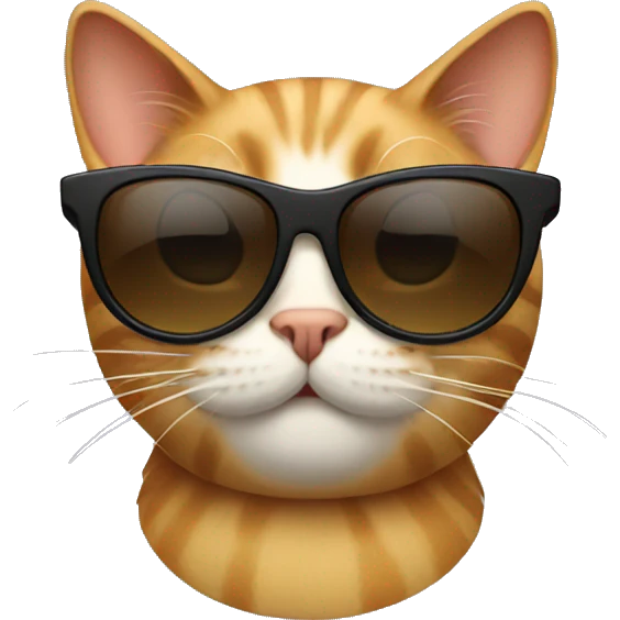 Cat with sunglasses emoji