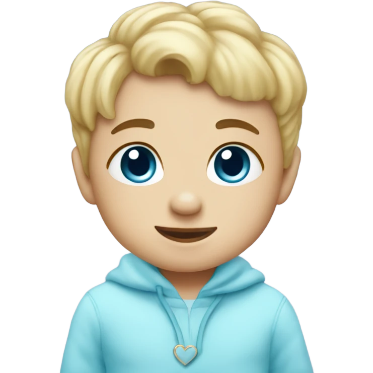 Baby blue heart emoji