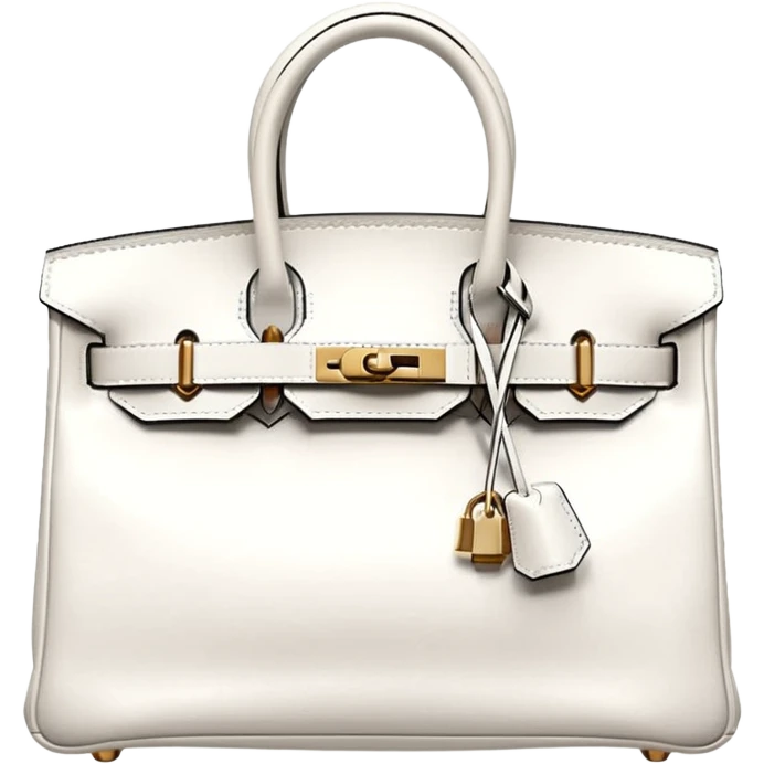 white hermes birkin bag emoji