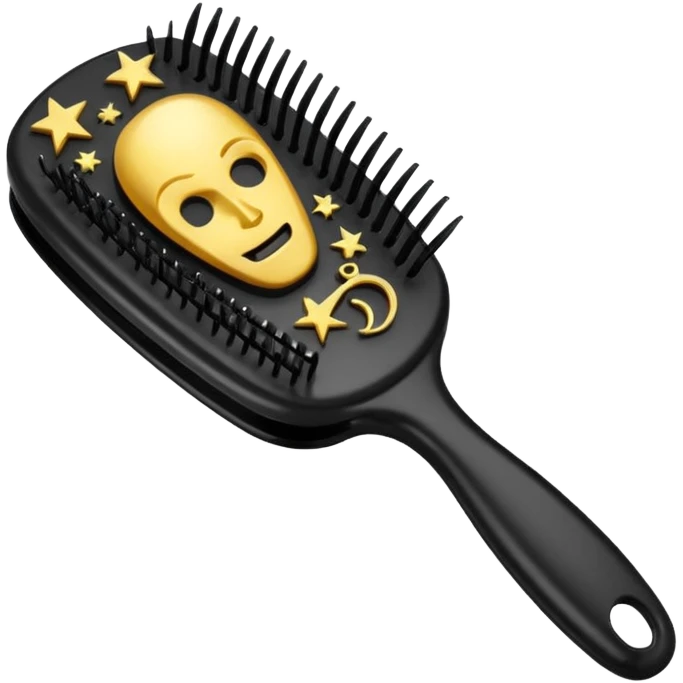 horoscope-style hairbrush with long teeth
 emoji