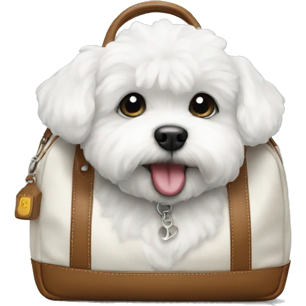 bichon dog on a bag  emoji