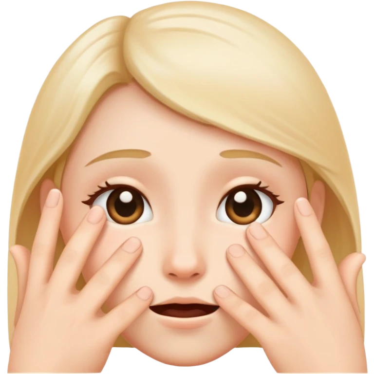 Shy face with fingers pressing together  emoji