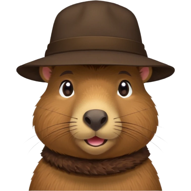 Capibara with a hat emoji