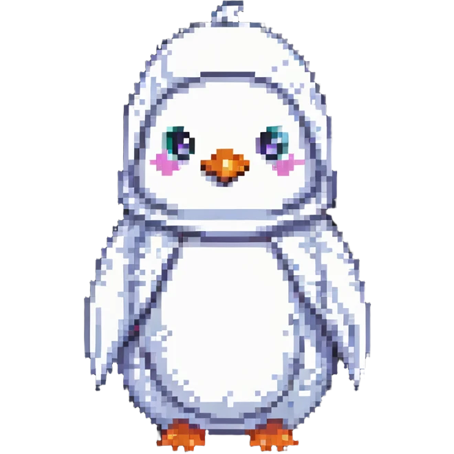 happy cute penguin ghost emoji