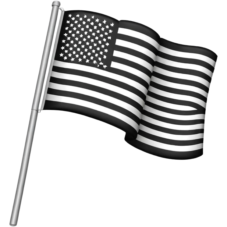 🇺🇸 in black and white emoji