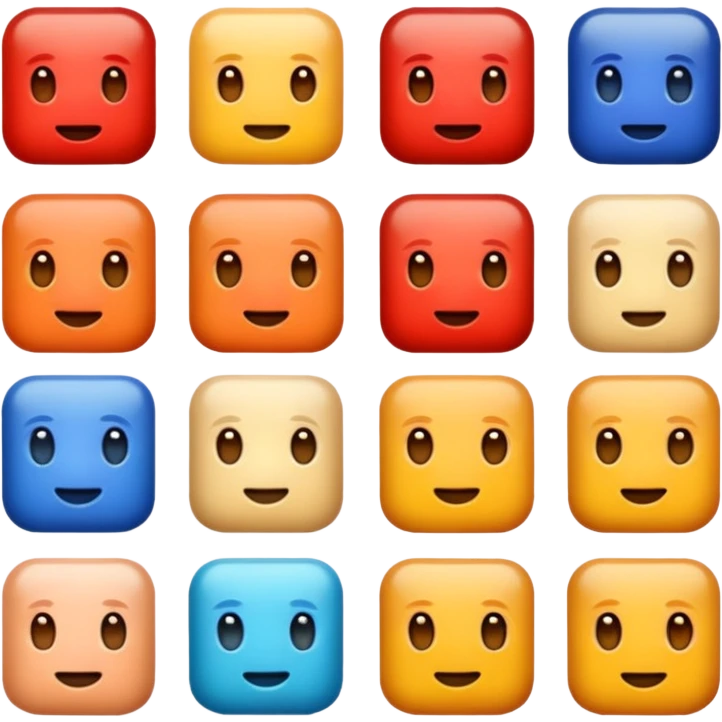 different color of the skin emoji