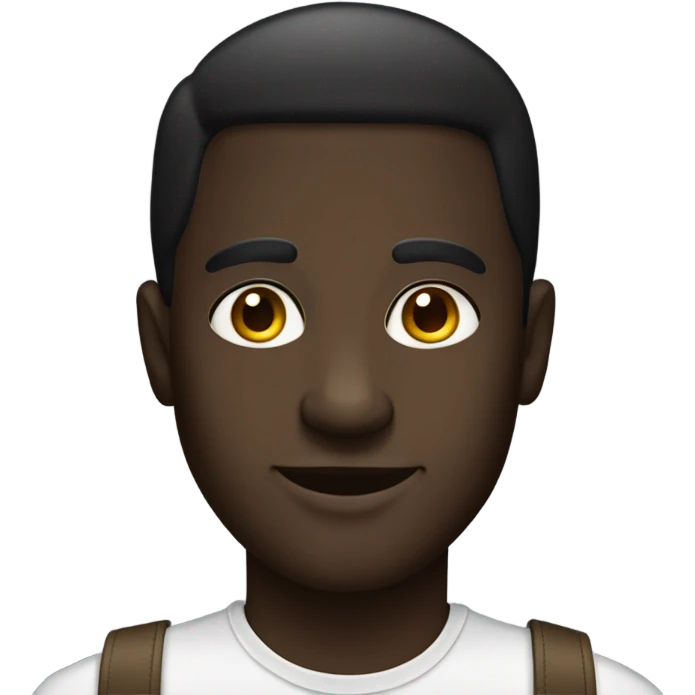 stylish portrait of dark-skinned male emoji