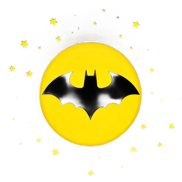 Batman's sign in the dark sky emoji