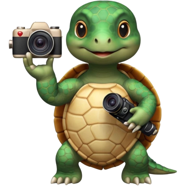 cheongsam ancient turtle with camera emoji
