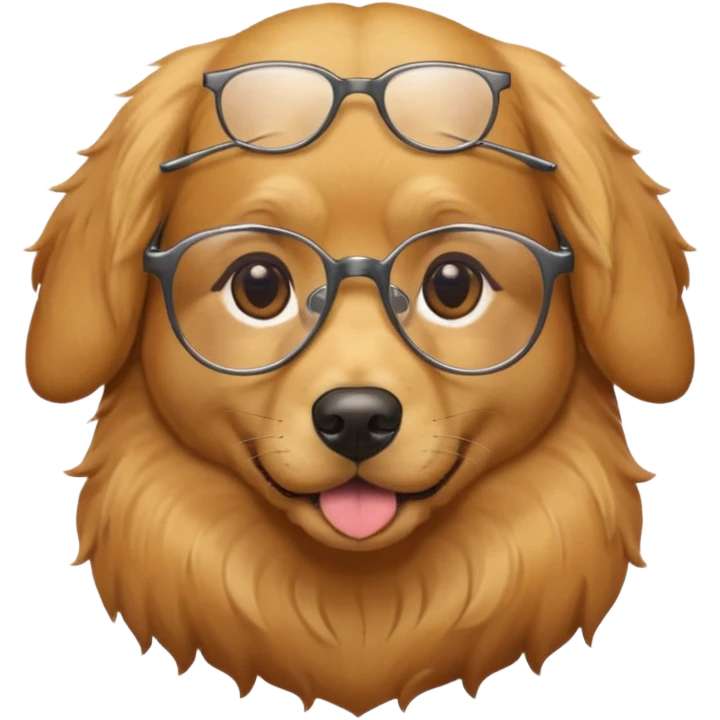 Perro con gafas emoji
