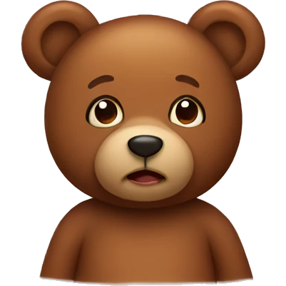 Brown teddy bear emoji