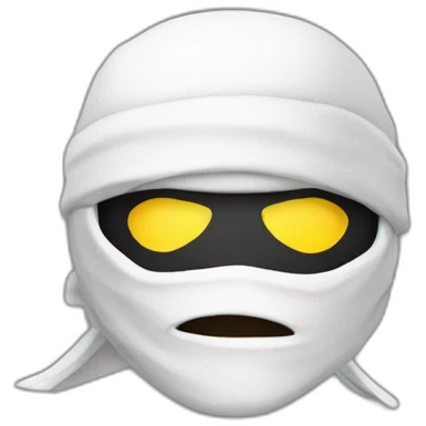 ninja with a sign saying «ЛАПШУ» emoji
