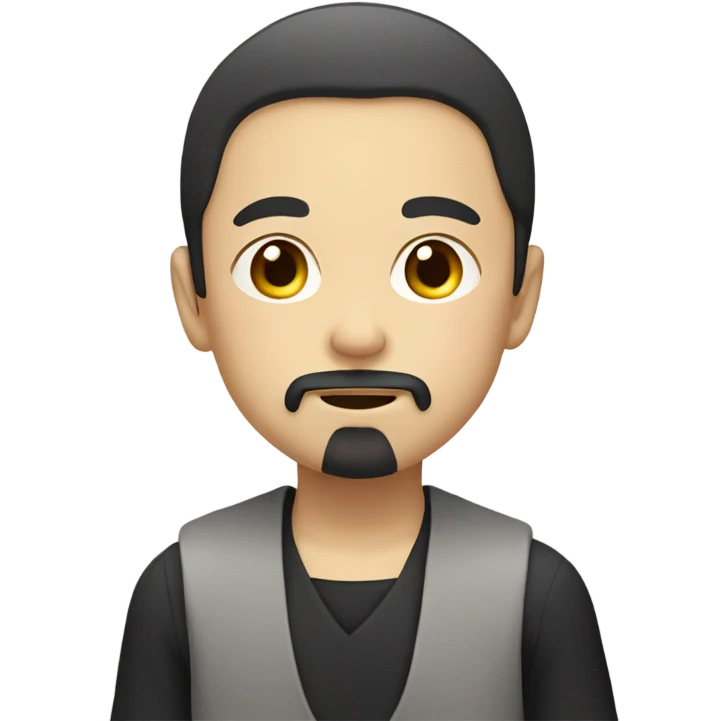 Boy with goatee in Japan emoji