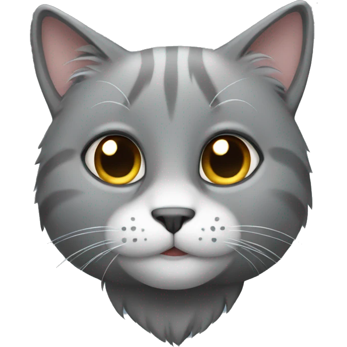Furry grey cat emoji