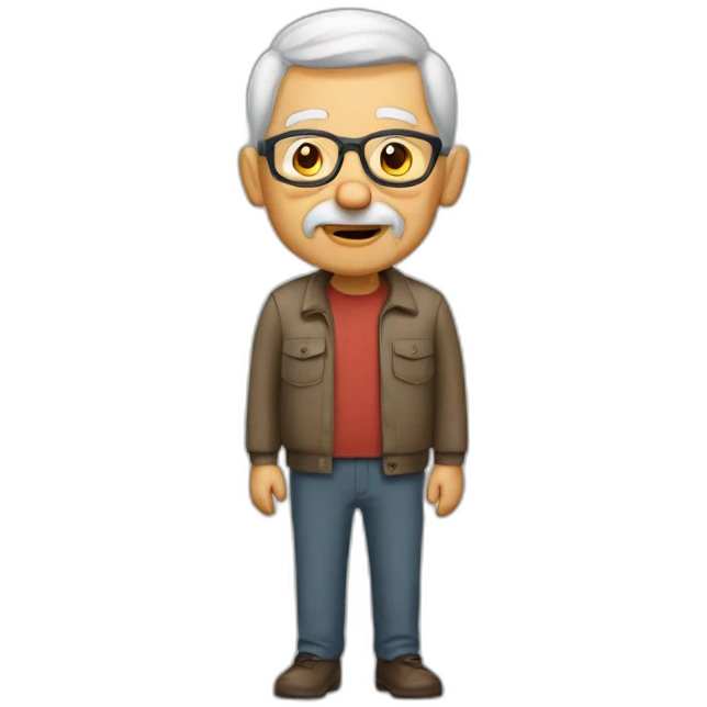 Abuelo con nlña emoji