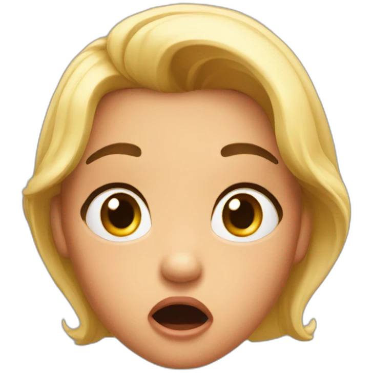 Surprised bebe emoji