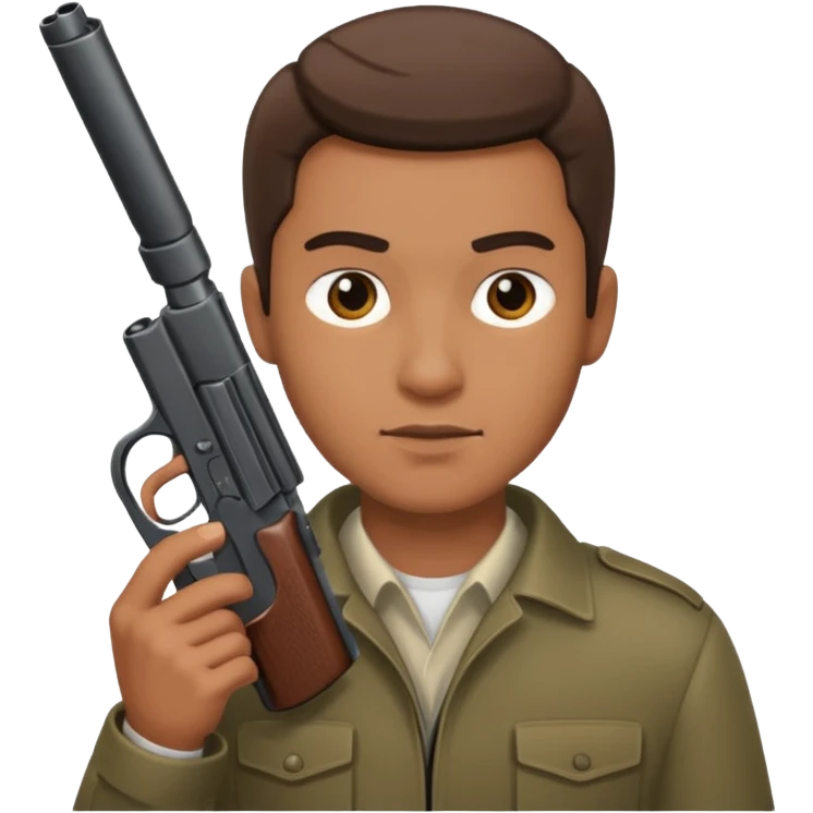 Emoji con arma de hombre emoji