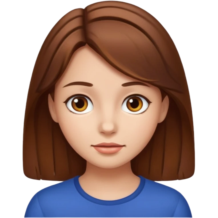 Girl with brown hair emoji