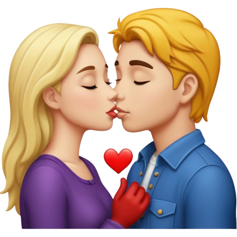 a couple kissing emoji