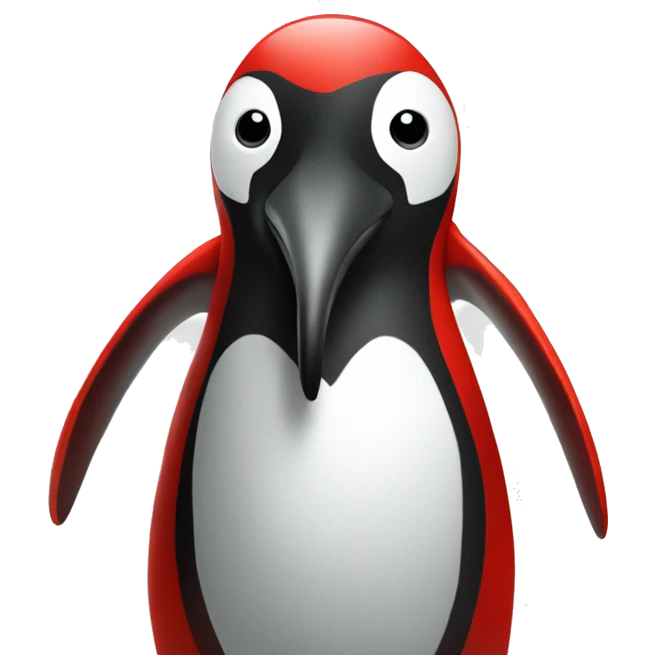 bright red pinguin emoji