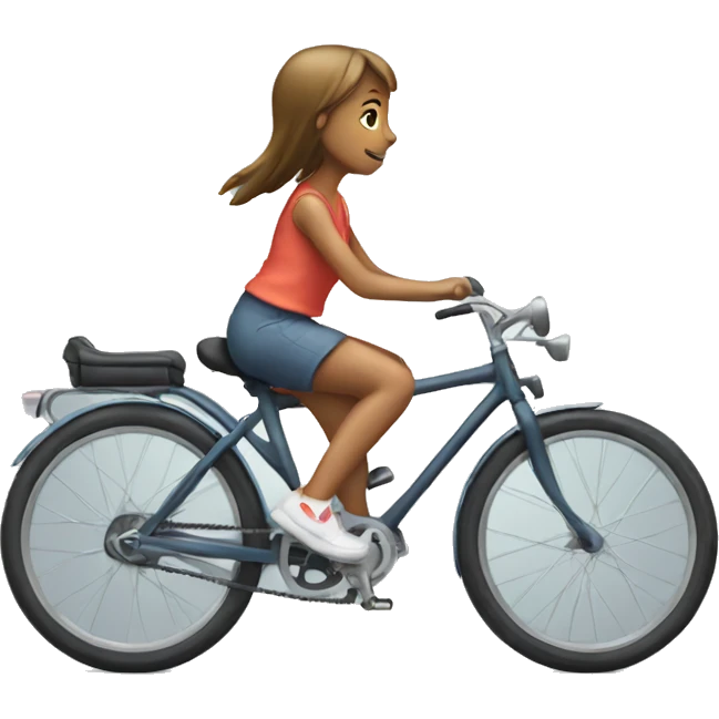 Bike with an girl on ir emoji