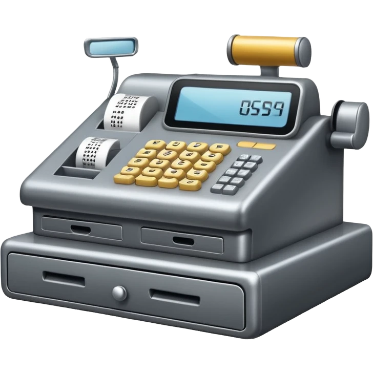 POV of a cash register emoji