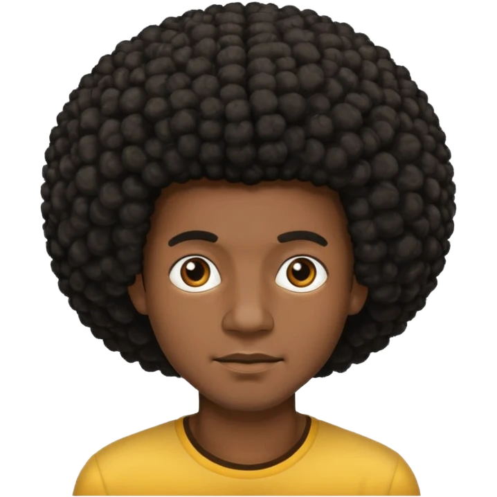 Black guy with Afro hair emoji