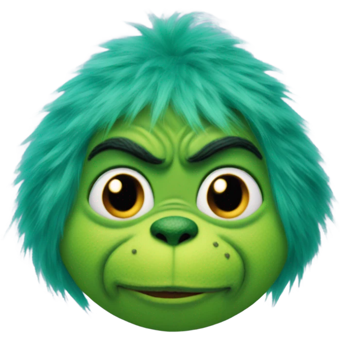 the grinch with teal fur emoji