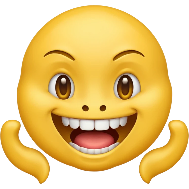 yellow emoji face making a 'grrrr' expression, cartoonish, exaggerated mouth, emoji style emoji