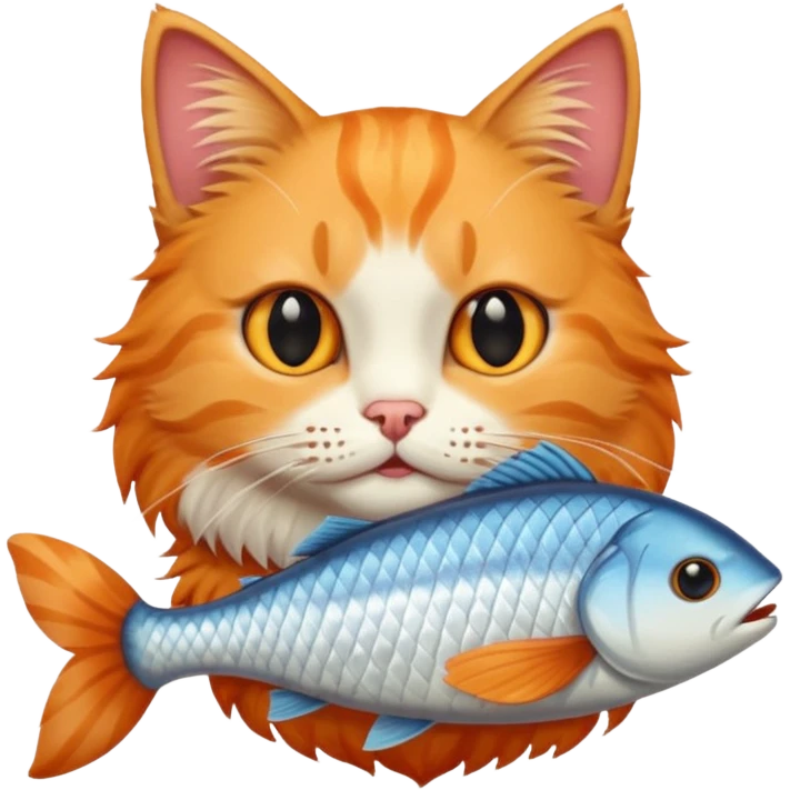Cat with fish emoji