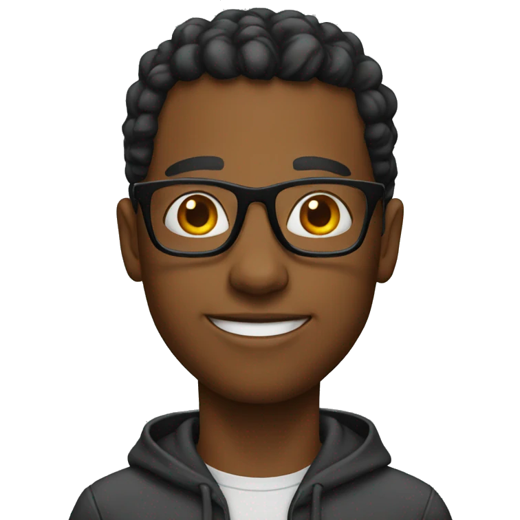 black nerd emoji