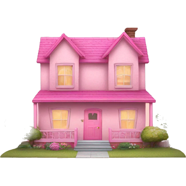 Cute pink home emoji