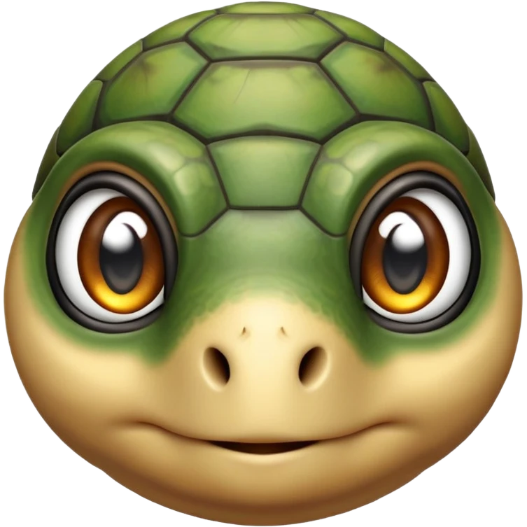 cinematic-baby tortoise-realistic--emoji,,-cute-wise-face-peering-ahead-with-calm-determination,-cute large-eyes-reflecting-centuries of wisdom, emoji