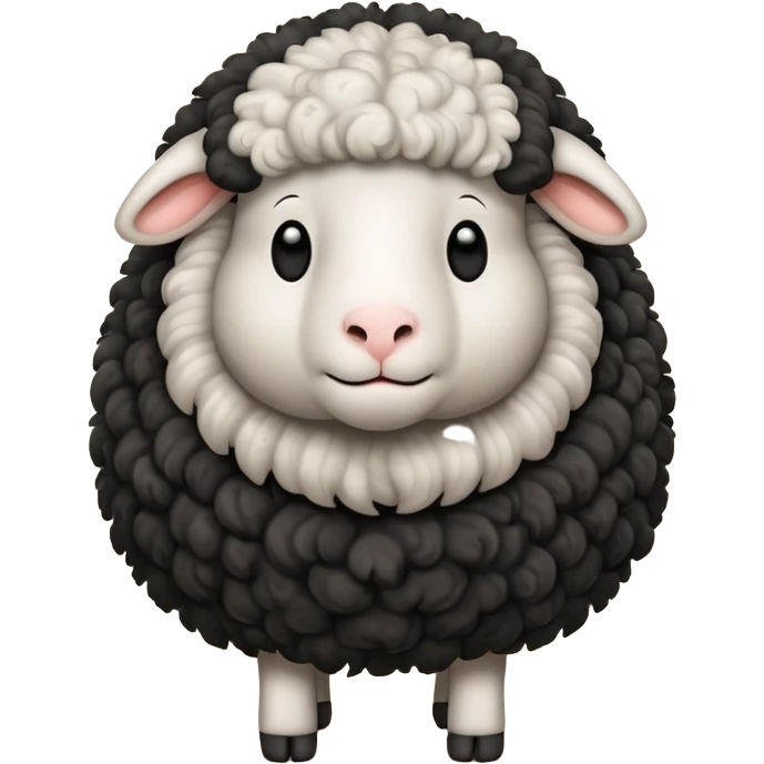 Emojin de una oveja negra cuerpo completo  emoji