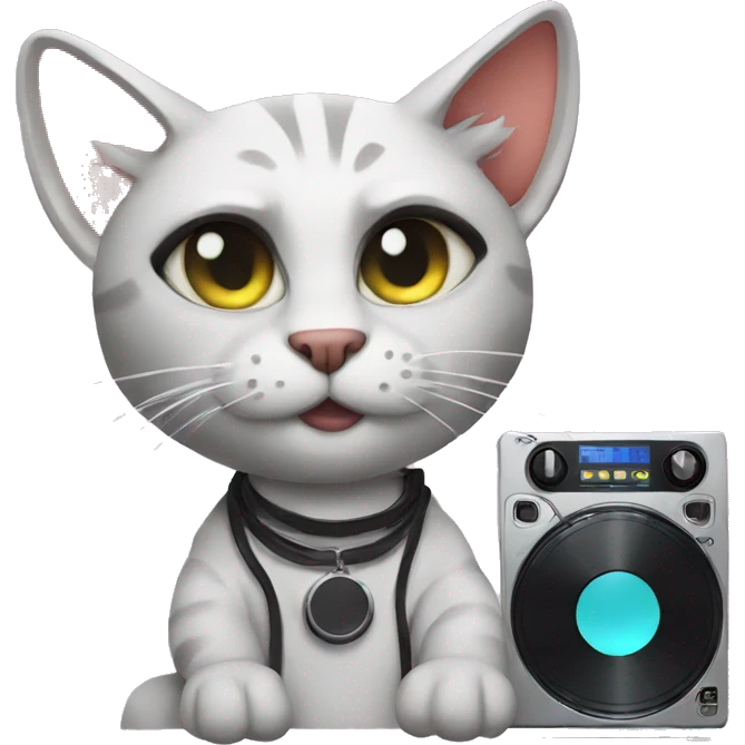 DJ cat  emoji