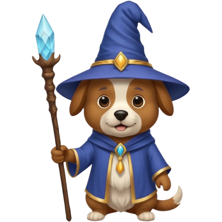 Dog wizard emoji