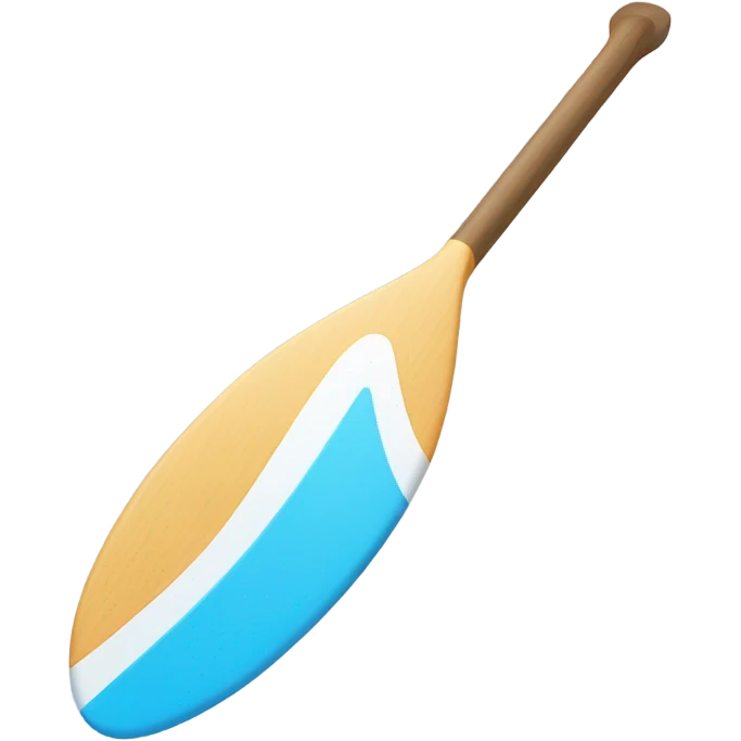A very simple paddle icon with a small wave motif emoji
