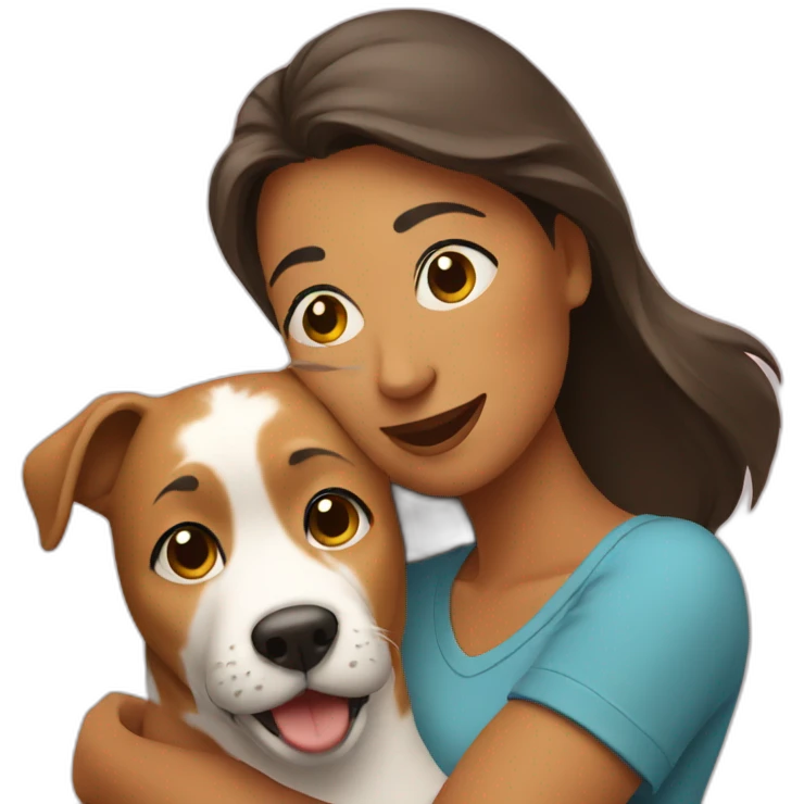 A mother with a dog emoji