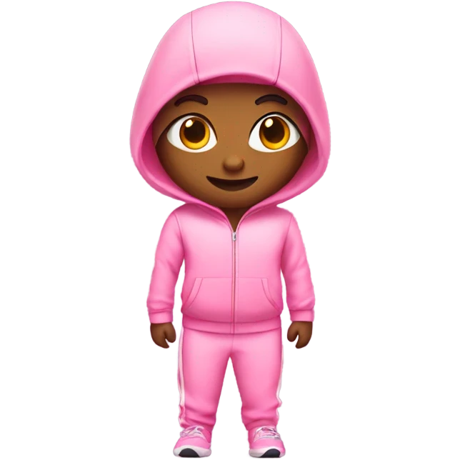 Cute, pink track-suit emoji