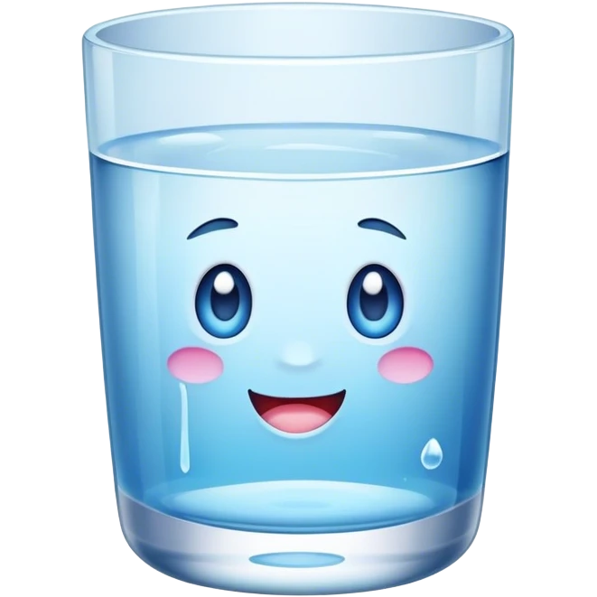 crystal glass of water emoji