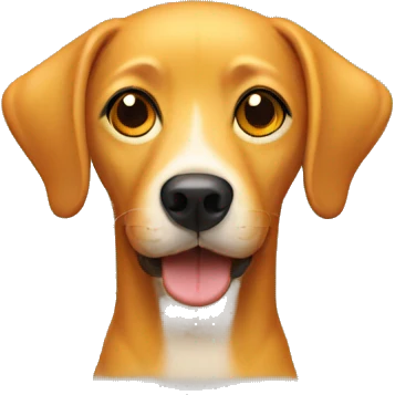 Yellow orange dog with light brown eyes emoji