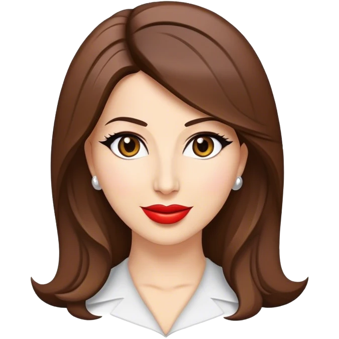 Cinematic Realistic Nancy Ajram Pop Culture Emoji, depicted with a charismatic modern portrayal of the celebrated singer rendered with crisp detail and energetic lighting. emoji