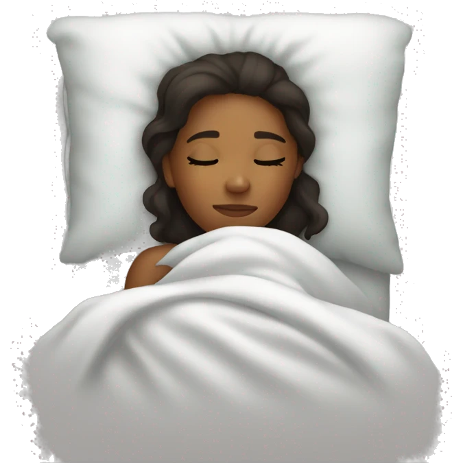 girl sleeping in bed emoji